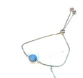 Armband mit Glasperle in hellblau, silber