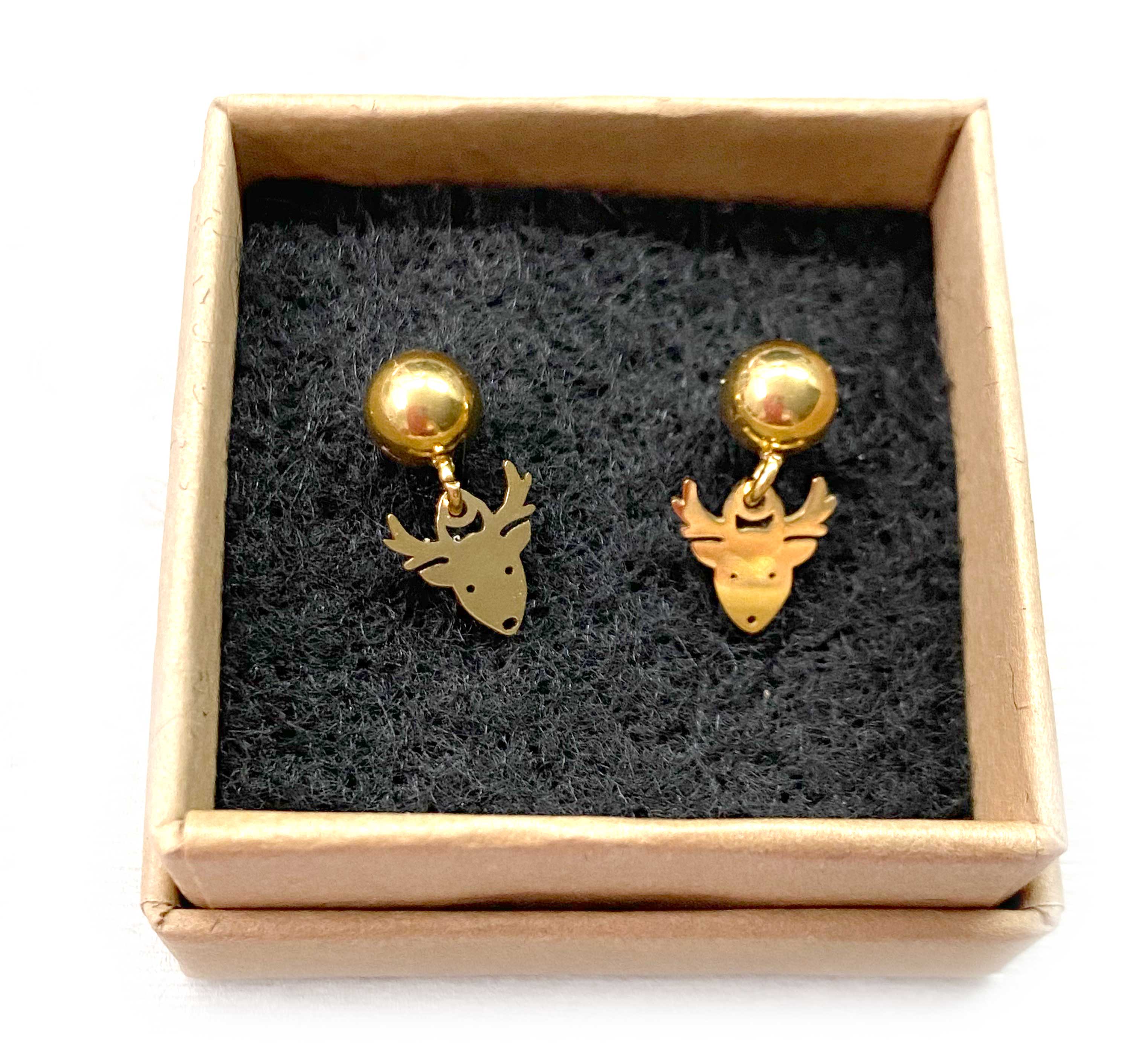 Ohrstecker "Hirsch" gold