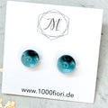 Ohrstecker aus Glas, jeansblau transparent