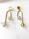 Ohrringe Arc rauchtopaz/Gold