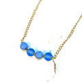 Halskette Gold, hellblau