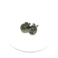 Ohrstecker aus Glas, grau transparent