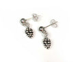 Ohrstecker "Zapfen" antik silber