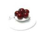 Halskette mit Bollenhut aus Glas, rot
