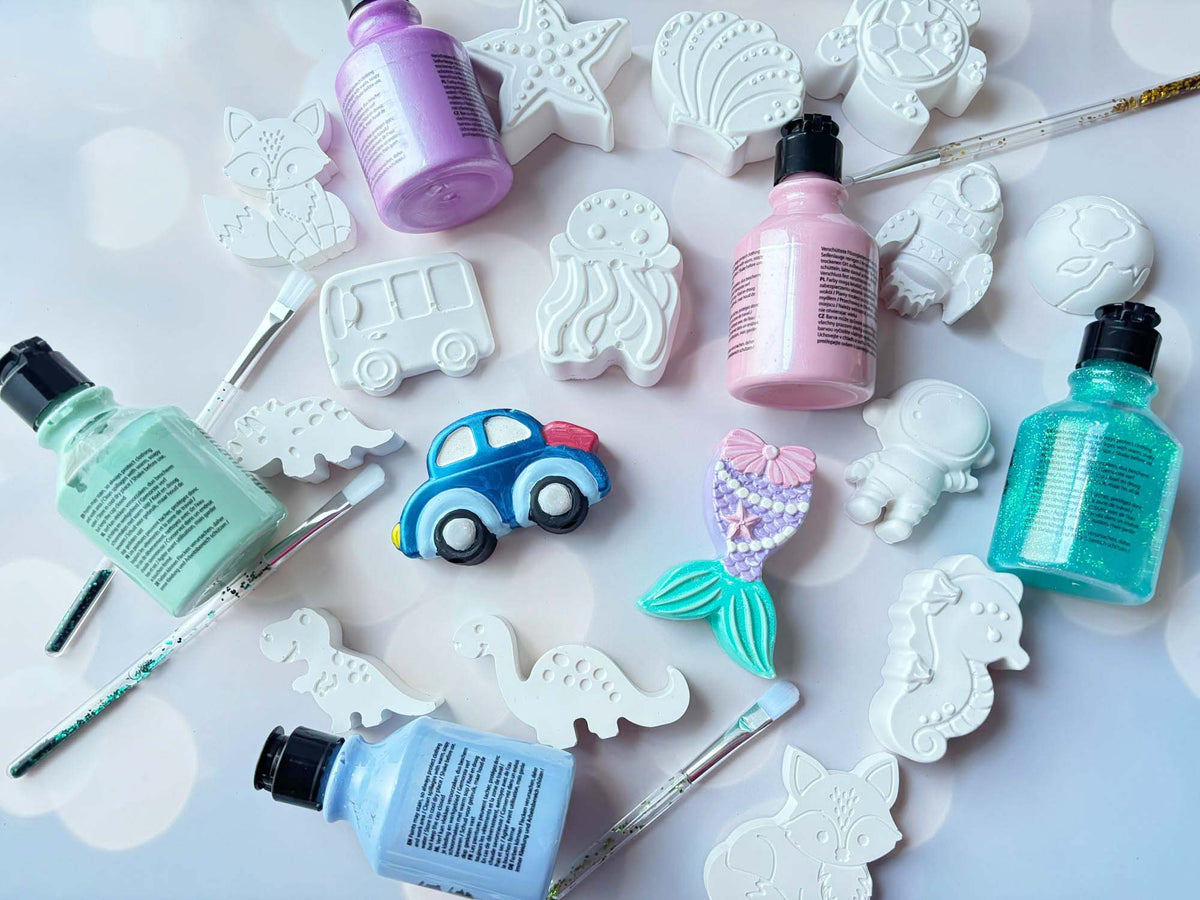 Kindergeburtstag: Gipsfiguren bemalen – Kreativer Mal-Workshop
