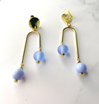Ohrringe Arc hellblau/Gold
