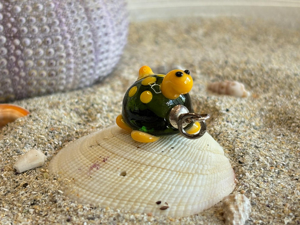 Kinderkette Schildkröte Grün-Gelb – handgefertigt aus Glas