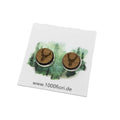 Ohrstecker Hirsch mit Holzinlay, 12 mm