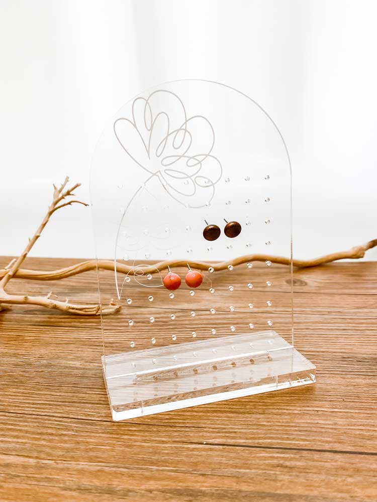 Display Ohrstecker – Blume lineart
