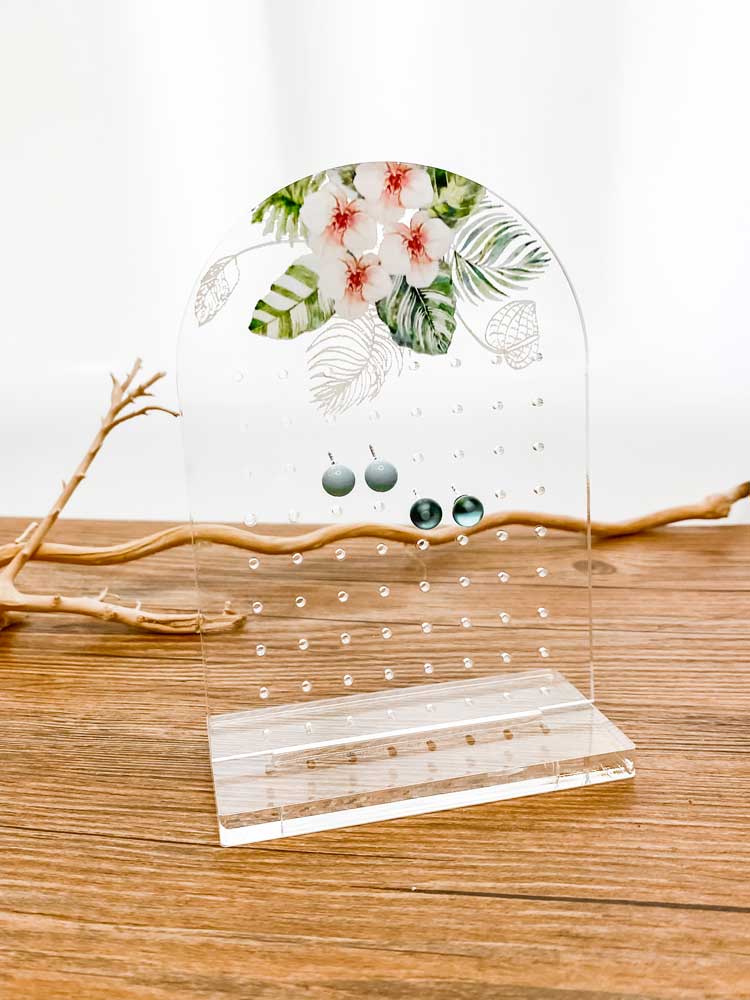 Display Ohrstecker – Hibiskus