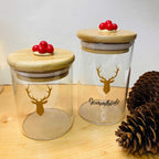Schwarzwaldglas mit Hirsch und Bollenhut Gr. S schmal