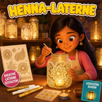 Kindergeburtstag: Henna-Laterne – Windlichter im Henna-Stil bemalen
