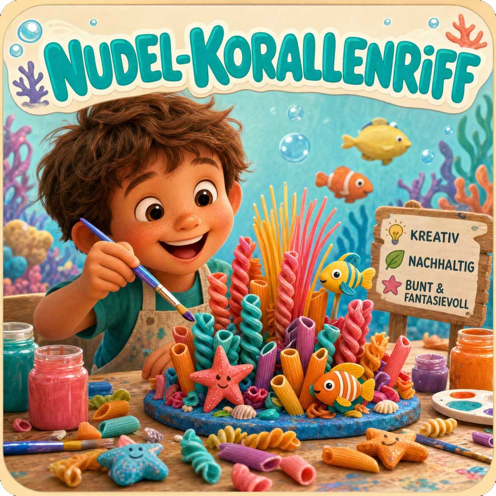 Kindergeburtstag: Nudel-Korallenriff – Kreativer Bastel-Workshop