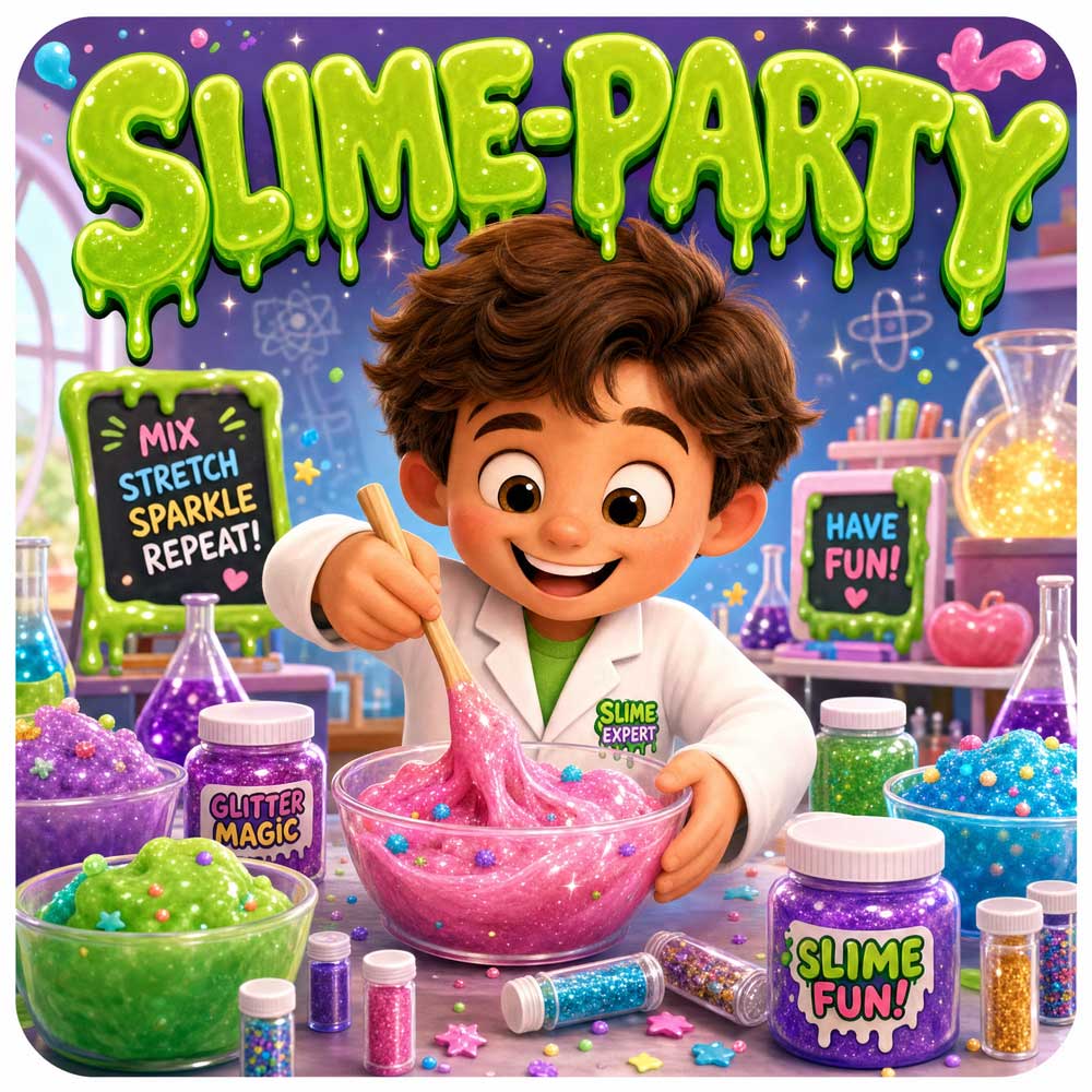 Kindergeburtstag: Slime-Party – Kreativer Schleim-Workshop